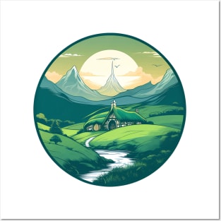 A Hobbit Shire landscape Posters and Art